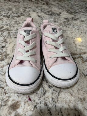 Converse Kids Pink Canvas Low Top Sneakers